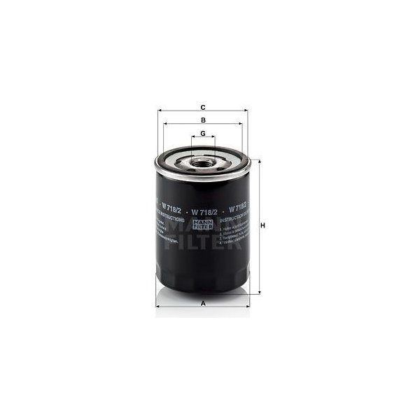 Palivový filtr Olejový filtr MANN-FILTER W 67/2