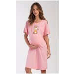 Dámská noční košile mateřská Malá žirafa světle lososová – Zboží Dáma