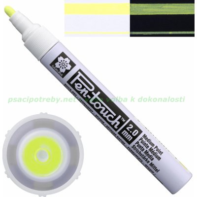 sakura xpfka302 popisovač Pen Touch s tekutou barvou Fluorescentní 2 mm Žlutý – Zboží Mobilmania
