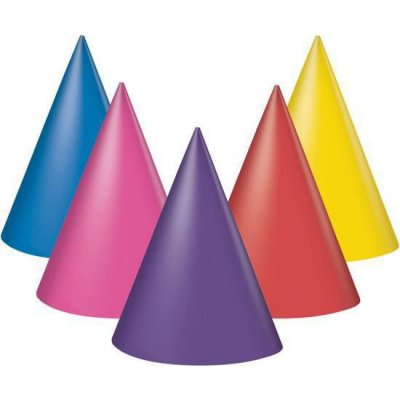 Party Deco Čepičky barevné 8 ks – Zboží Dáma