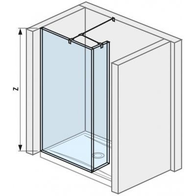 JIKA Cubito pure - skleněná stěna walk-in pro sprchovou vaničku 1400x800/900 mm (H268422), stříbrná/Transparentní sklo (H2684220026681) – Zboží Mobilmania
