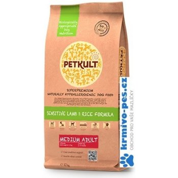 Petkult Medium Adult Lamb & Rice 2 x 12 kg