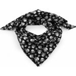 bavlněný motorkářský šátek lebky černá bílá – Zboží Mobilmania