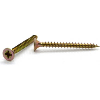 Vrut univerzální 4,5x50 žlutý zinek, zápustná hlava, křížová drážka, celý závit – Hledejceny.cz