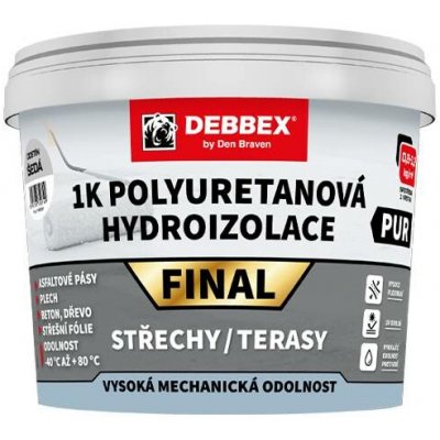 Den Braven 1K Polyuretanová hydroizolace FINAL Varianta: 1K Polyuretanová hydroizolace FINAL 13 kg kbelík šedá – Sleviste.cz