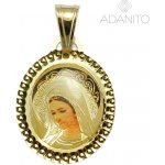 Adanito BRP1288G Zlatý přívěsek Madona – Zboží Mobilmania