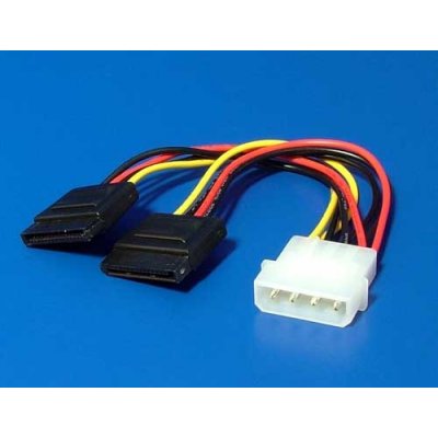 OEM Kabel napájecí rozdvojka 5,25" MOLEX na 2x SATA 11.03.1050 – Zbozi.Blesk.cz