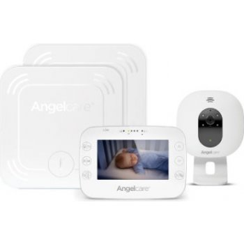 Angelcare SmartSensor Pro 3: video se zvukem a pohybem pro sledování dětí 3 v 1 se dvěma bezdrátovými senzorovými podložkami