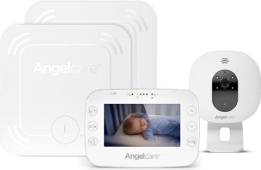 Angelcare SmartSensor Pro 3: video se zvukem a pohybem pro sledování dětí 3 v 1 se dvěma bezdrátovými senzorovými podložkami