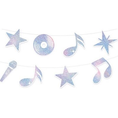 Girlanda Disco stříbrá 110 cm – Zboží Dáma