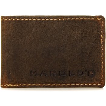 Harolds Pánská malá kožená peněženka Slim 5477 hnědá