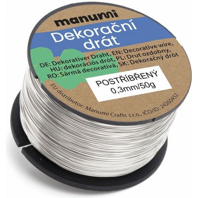 Hobby dráty Postříbřený drát 0,3/50g – Sleviste.cz