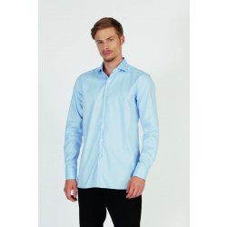 La Martina man košile shirt Long sleeves wrinkle modrá