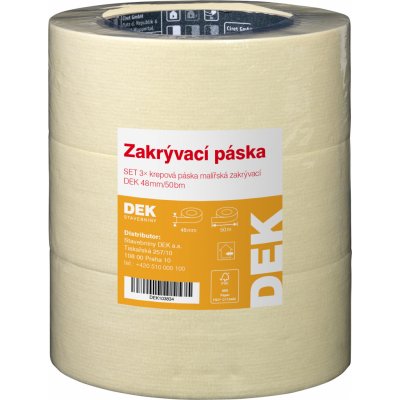 DEK Páska maskovací krepová 48 mm / 50 m 3 ks