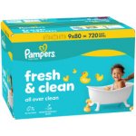 Pampers vlhčené ubrousky Fresh & Clean 9 x 80 ks – Zboží Dáma