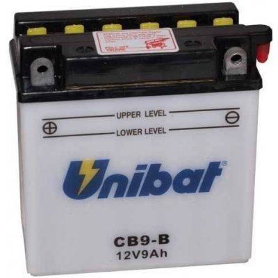 Motobaterie Unibat 12V, CB9-B, 9Ah, 130A, konvenční 135x75x139 MALAGUTI CIAK 125 rok 00-03 – Zboží Mobilmania