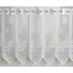 Forbyt žakárová vitrážová záclona ZIMNÍ CHALOUPKY 977, s bordurou, bílá, výška 60cm (v metráži) – Hledejceny.cz
