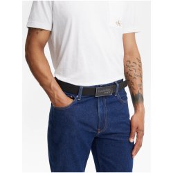 Calvin Klein Černý pánský kožený pásek Jeans