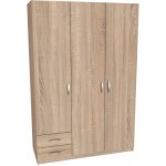 Nábytek Mikulík UNI XL Dub natur / dub sonoma 120 cm – Sleviste.cz