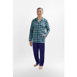 Martel Antoni 403 pánské pyžamo dlouhé propínací zelené