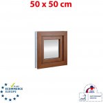 Okna Hned Plastové okno 50x50 cm zlatá dub/bílá sklopné – HobbyKompas.cz