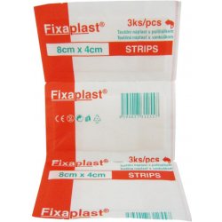 Fixaplast náplast strip 8 x 4 cm 3 ks