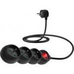 Connect IT prodlužovací kabel 230 V 3 zásuvky 1.5 m s vypínačem černá CES-1013-BK – Hledejceny.cz