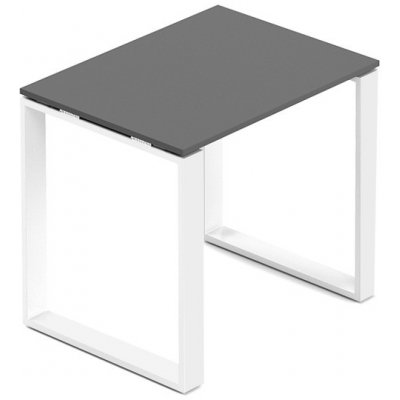 Rauman Jednací stůl Creator 80 x 60 cm, bílá podnož, antracit – Zboží Mobilmania