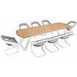 HIGOLD NL Zahradní 8 místná jídelní souprava ONDA WHITE GREYHG2042750WG – Zboží Mobilmania