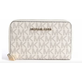 Michael Kors double zip wristlet white vanilla