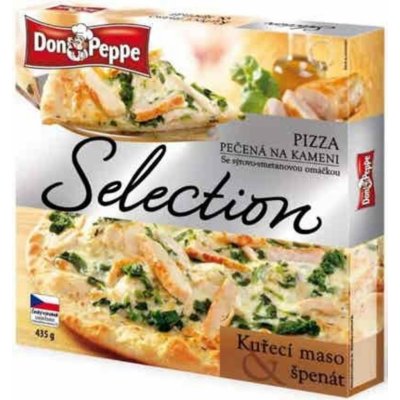 Don Peppe Selection Pizza kuřecí maso & špenát pečená na kameni 435 g – Zbozi.Blesk.cz