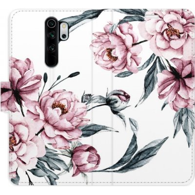 Pouzdro iSaprio Flip s kapsičkami na karty - Pink Flowers Xiaomi Redmi Note 8 Pro – Zboží Mobilmania