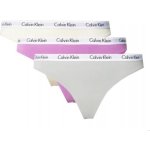 Calvin Klein 3 PACK dámská tanga QD3587ECFU růžová šedá žlutá – Hledejceny.cz