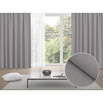 Biante 100% zatemňovací závěs Blackout BKR-503 Šedý režný - šířka 140 cm 140x210 cm – Sleviste.cz