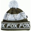 Rybářská kšiltovka, čepice, rukavice Fox Čepice zimní Green/Silver Lined Bobble