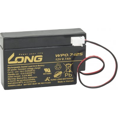 Avacom Long 12V 0,7Ah olověný akumulátor JST (WP0.7-12S) PBLO-12V000,7-JST 12V 0,7Ah – Zboží Mobilmania
