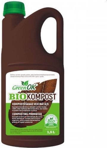 GreenOK Biologický aktivátor kompostu 1,5 l