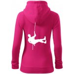 Visící horolezec dámská mikina trendy zipper s kapucí Purpurová – Zboží Dáma