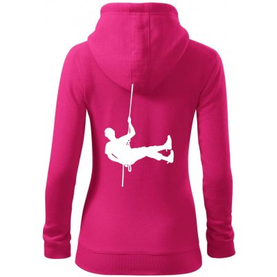 Visící horolezec dámská mikina trendy zipper s kapucí Purpurová – Zboží Dáma