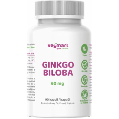 Vegmart Ginkgo Biloba 60 mg, 90 kapslí – Hledejceny.cz