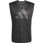 adidas WORKOUT ESSENTIALS BRANDLOVE TEE Tmavě šedá Stříbrná – Sleviste.cz