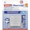 Pletací háček tesa Waterproof dvojité háčky široké nerez. ocel proužky Powerstrips Large, 2 ks