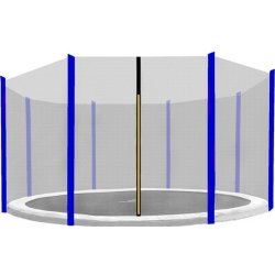 Aga Ochranná síť 366 cm na 8 tyčí černá síť/modrá