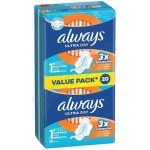 Always Hygienické Vložky Ultra Day Normal Velikost 1 Křidélka 20 ks – Zboží Dáma