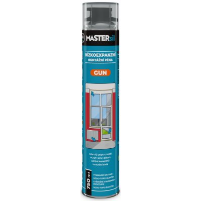 Mastersil Pěna PU 750ml nízkoexpanzní, pistolová – HobbyKompas.cz