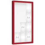 PROCITY Venkovní vitrína model 2000, 12 x A4, plexi, červená | Zboží Auto
