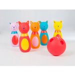 LUDI baby bowling kočičky set 5 soft kuželek s koulí – Zbozi.Blesk.cz