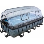 Exit Toys Frame s pískovou filtrací, kopulí a tepelným čerpadlem 540x250x100cm Stone Grey – Zbozi.Blesk.cz