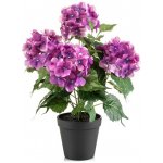 Umělá květina Hortenzie fuchsiová v květináči, 38cm – Hledejceny.cz