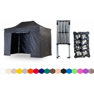 TENTino SMALL HEXAGON 2x4 m 11A - ČERNÁ – Hledejceny.cz